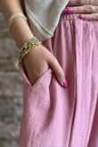 Basso Shirring Genie Pant Rose